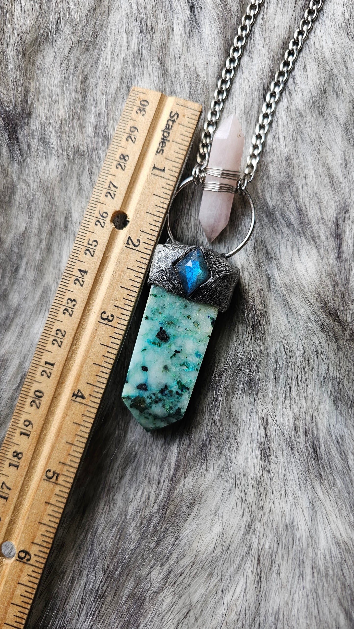 Love at Sea Talisman handmade crystal gemstone jewelry necklace