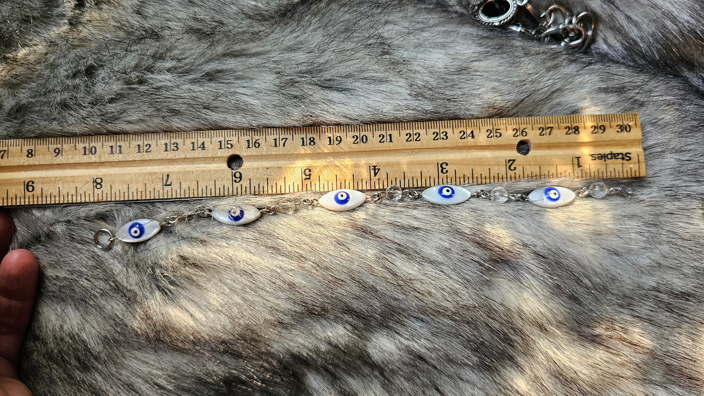 Evil Eye Quartz Protection Bracelet - evil eye jewelry , evil eye bracelet , beaded jewelry , protection jewelry
