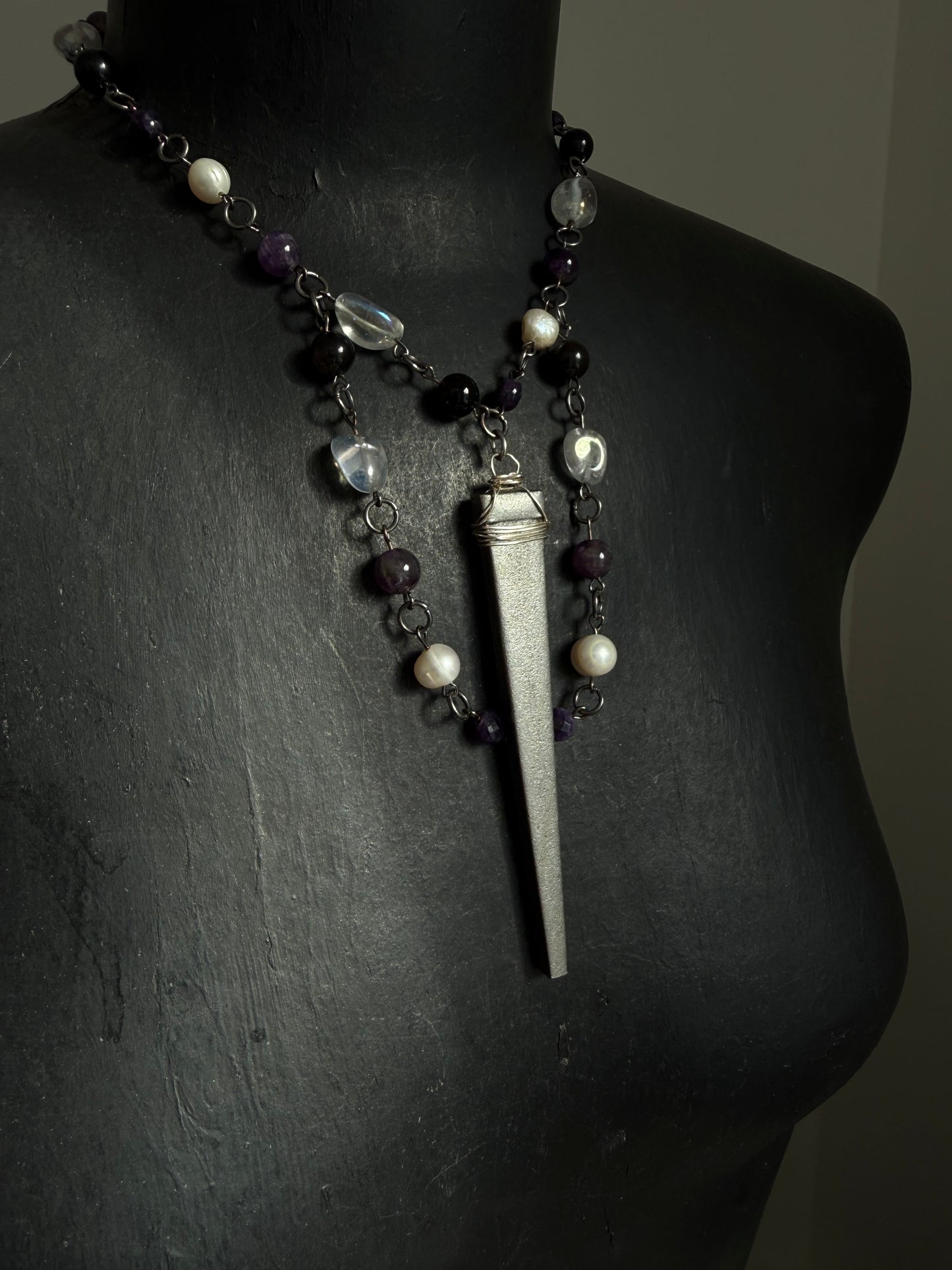 Final Nail Beaded choker