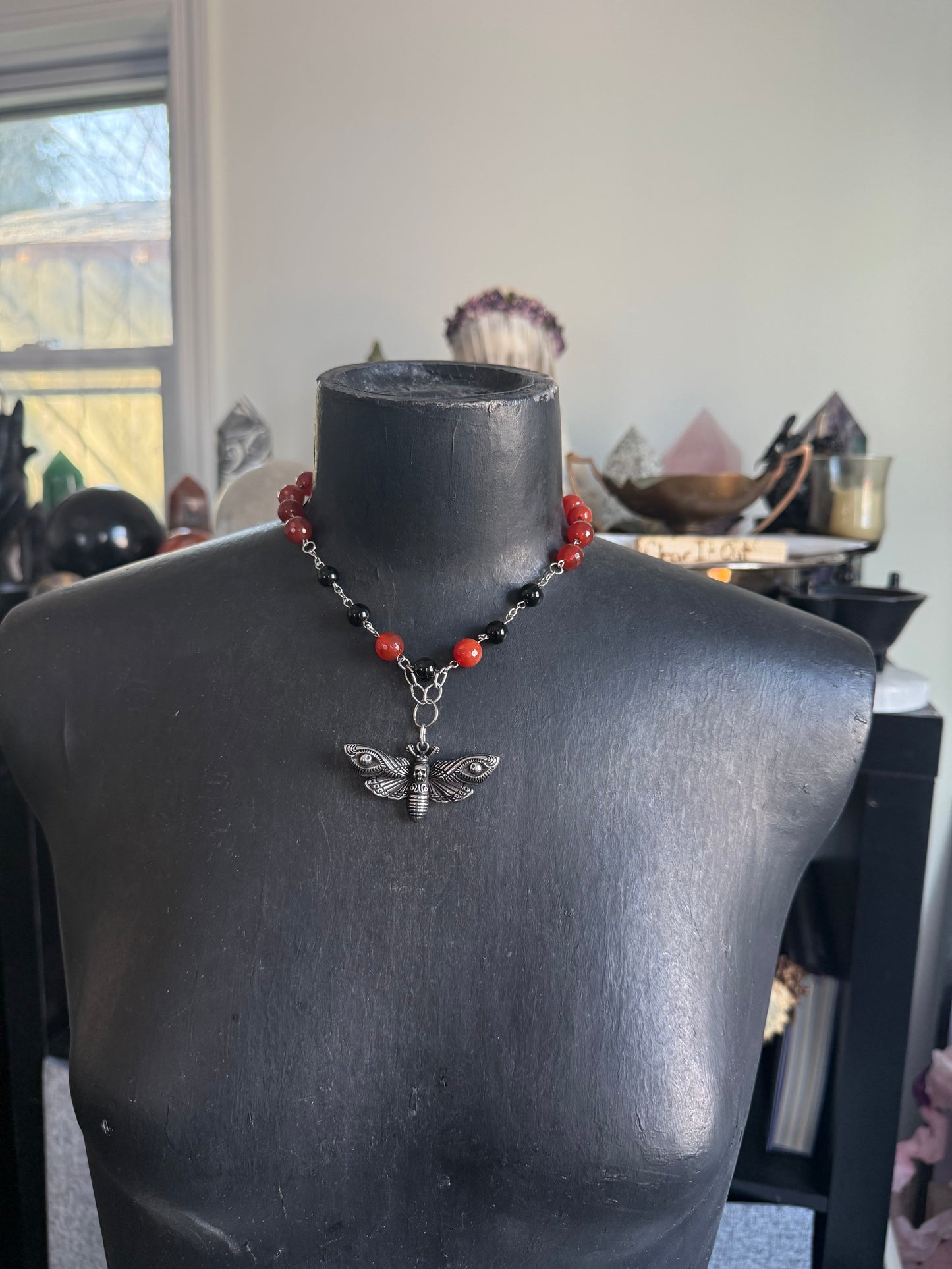 Night Moth beaded Choker