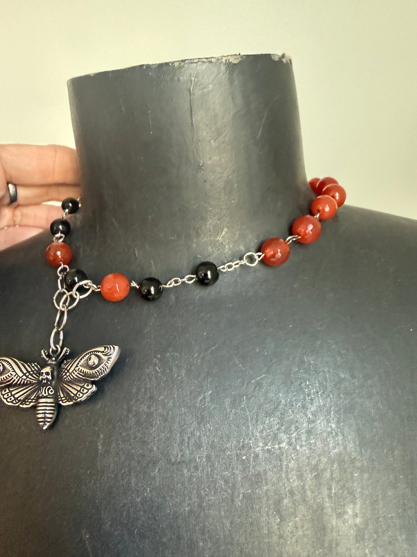 Night Moth beaded Choker