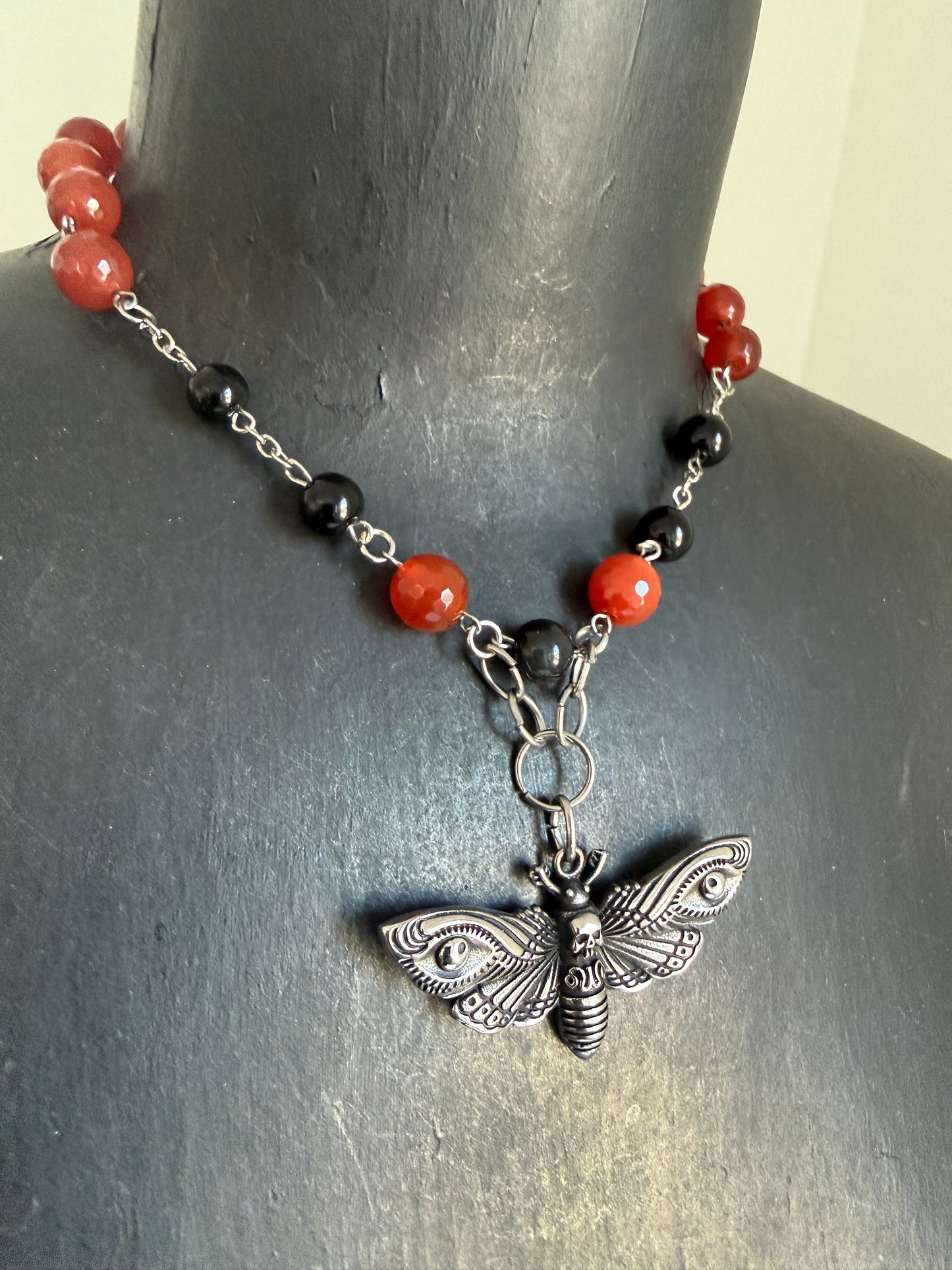 Night Moth beaded Choker