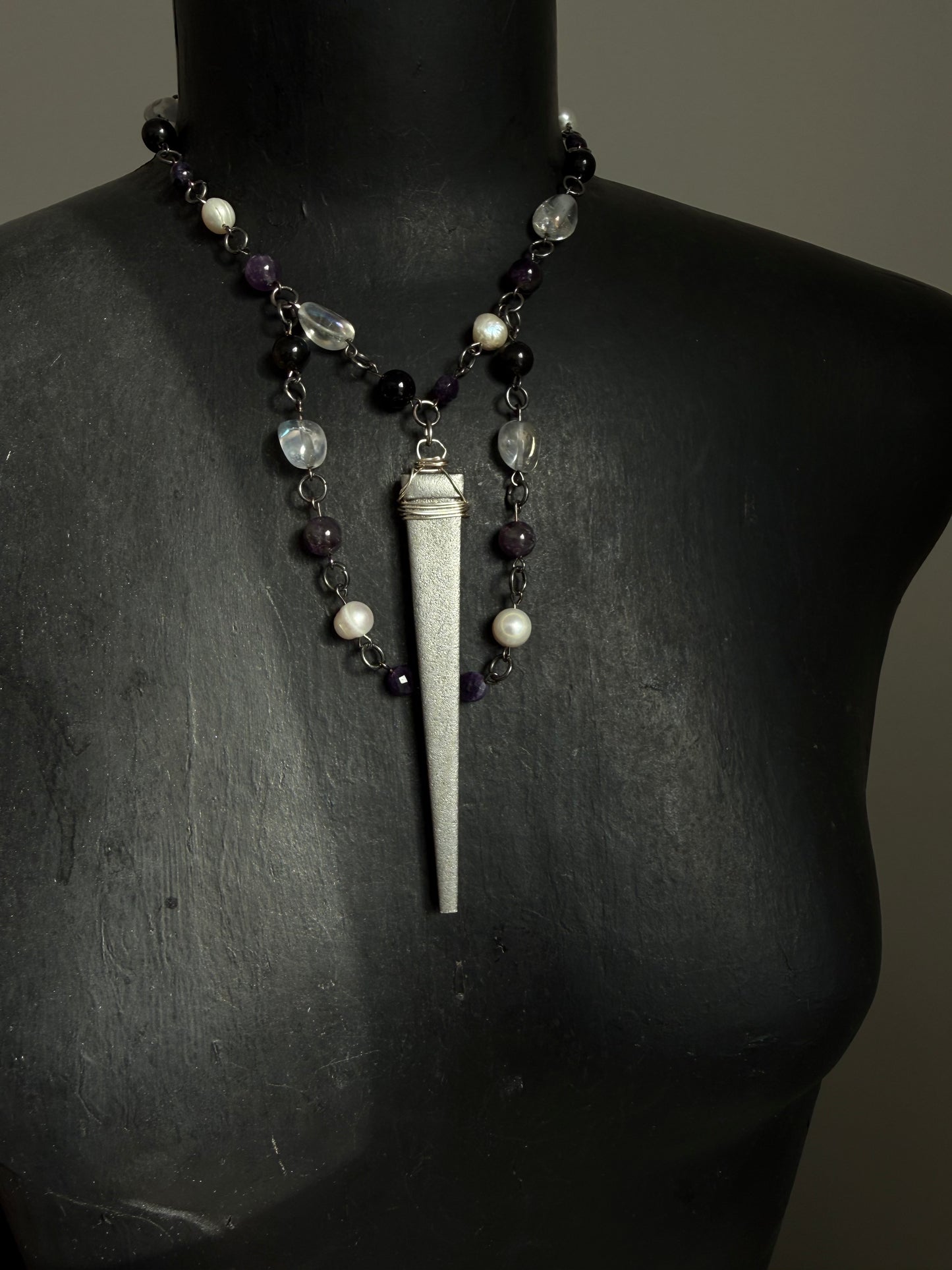 Final Nail Beaded choker