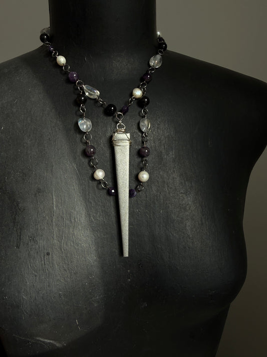 Final Nail Beaded choker