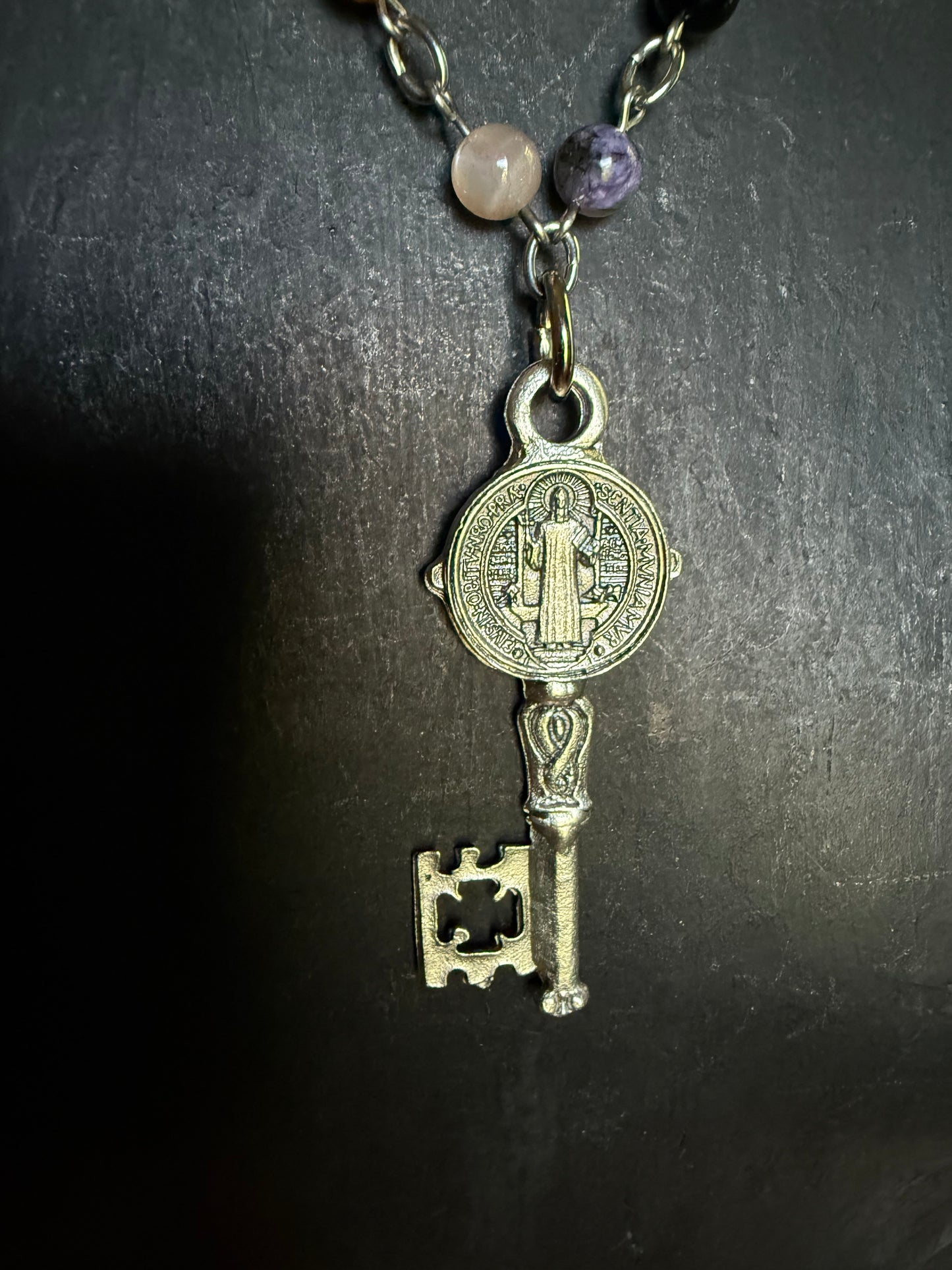 Key of Protection Sorcery Strand - Rosary style chain necklace - beaded necklace