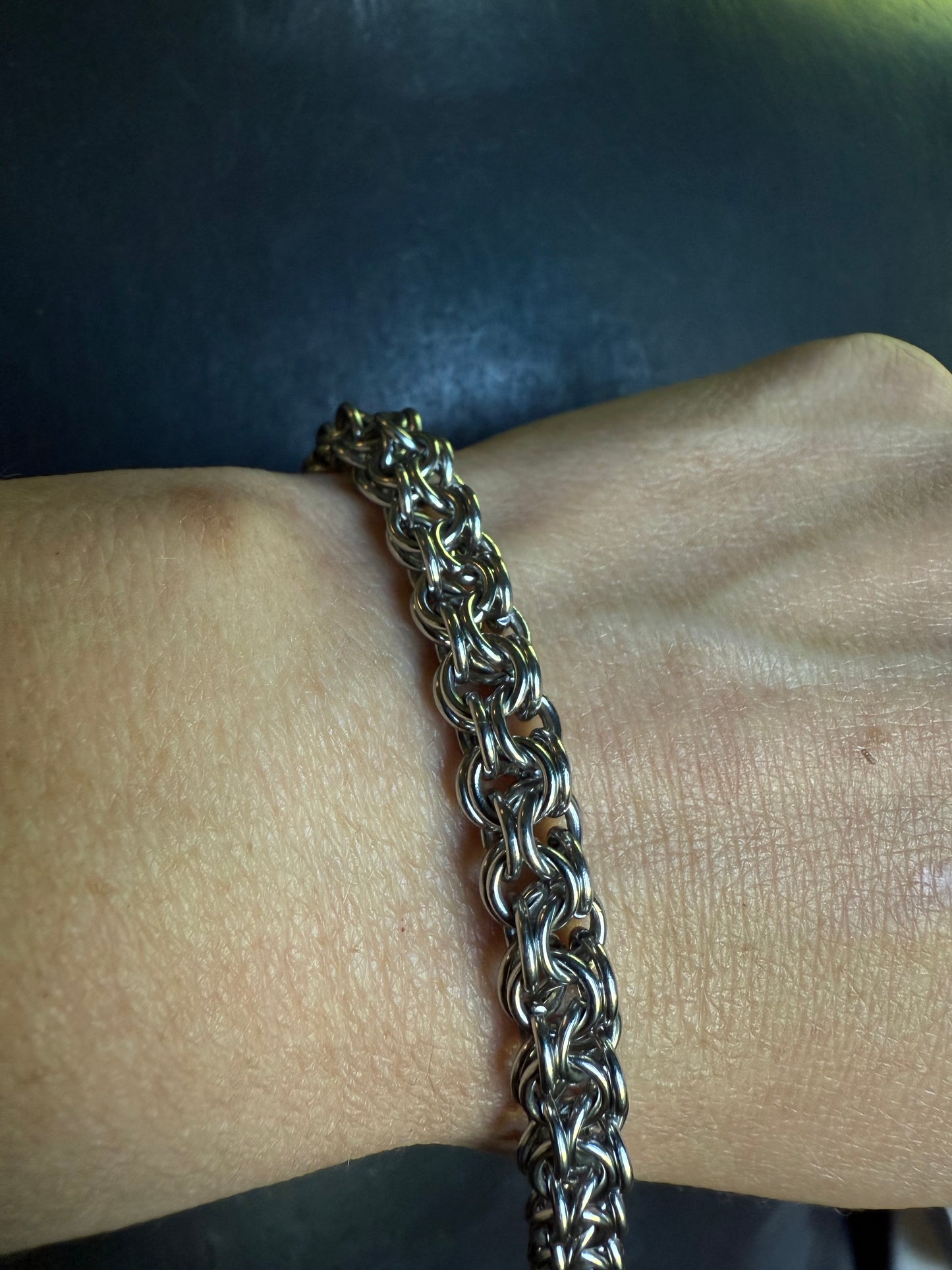 Madonna Chainmaille Bracelet - Gothic minimal bracelet - handmade jewelry
