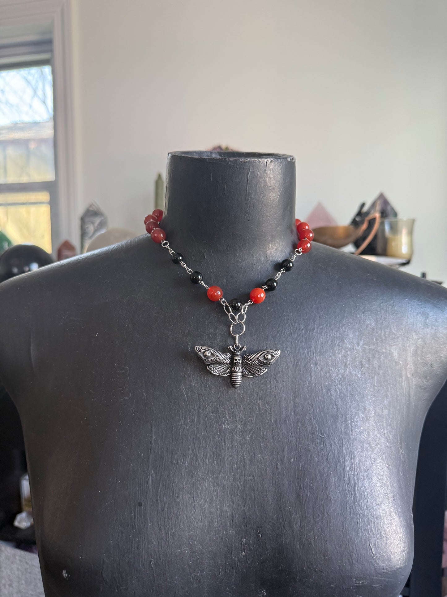 Night Moth beaded Choker