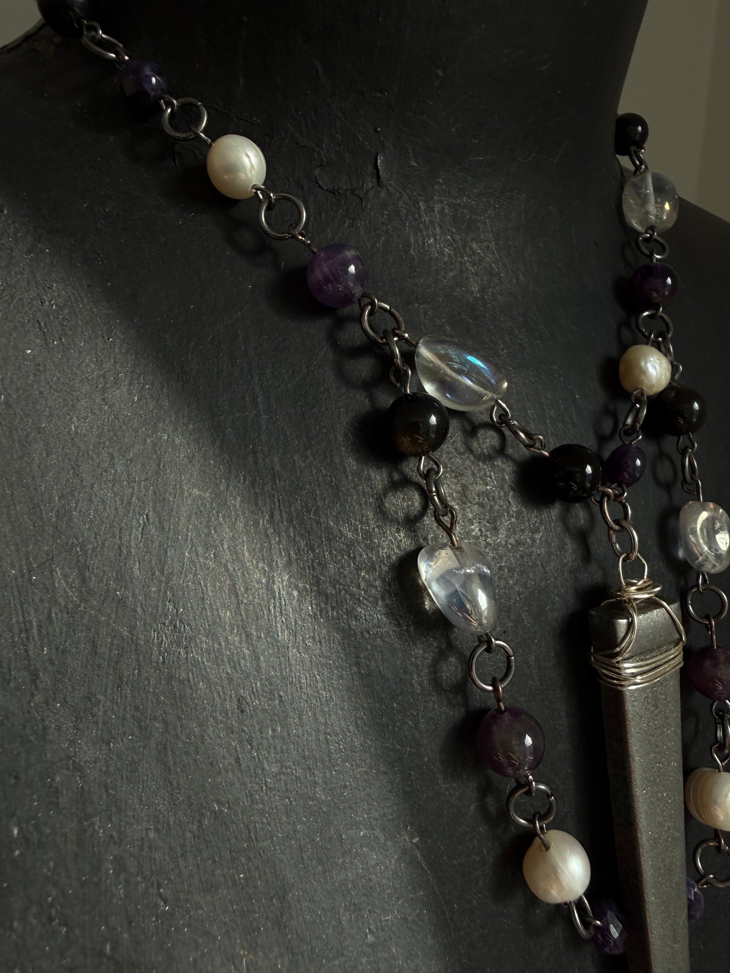 Final Nail Beaded choker