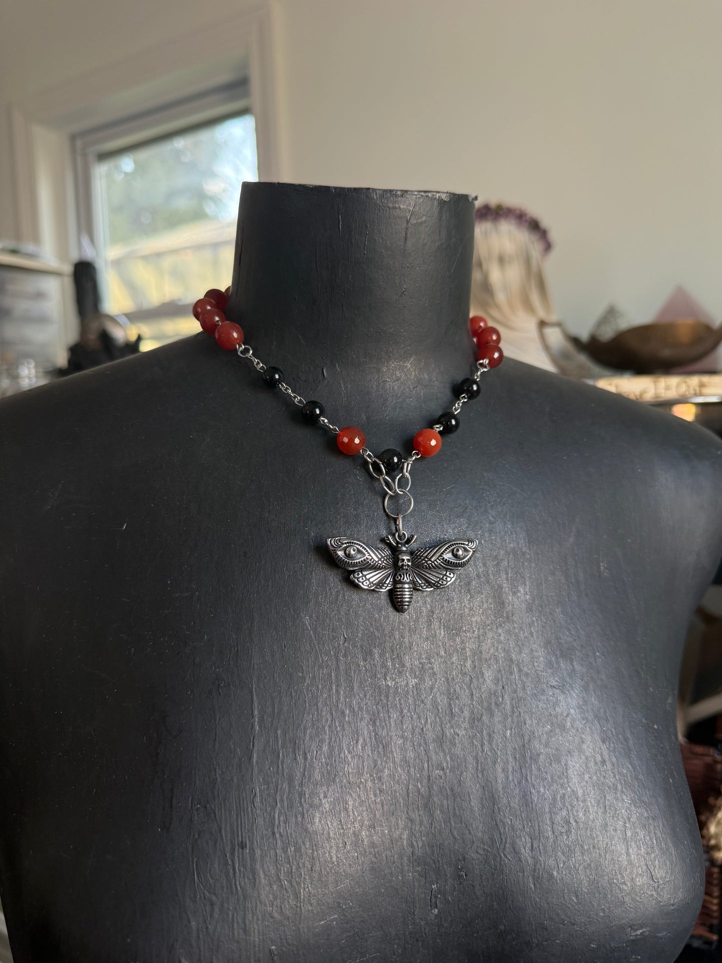 Night Moth beaded Choker