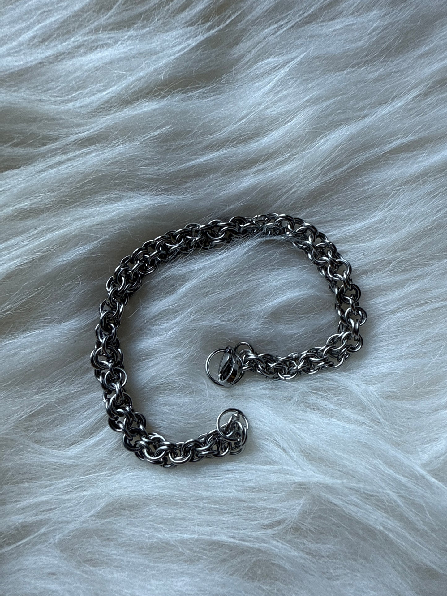 Madonna Chainmaille Bracelet - Gothic minimal bracelet - handmade jewelry