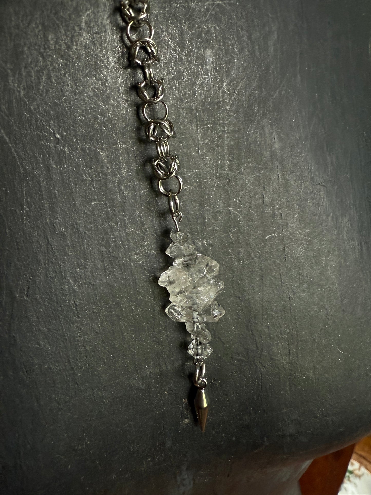 Goddess of the Garden handmade chainmaille stainless steel necklace choker
