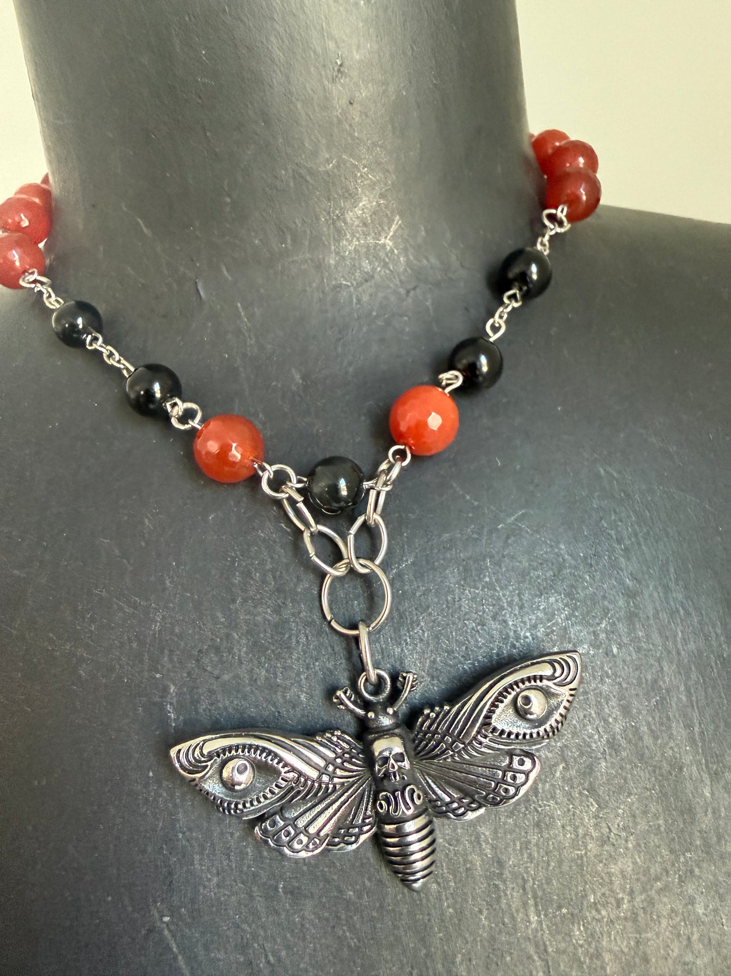 Night Moth beaded Choker
