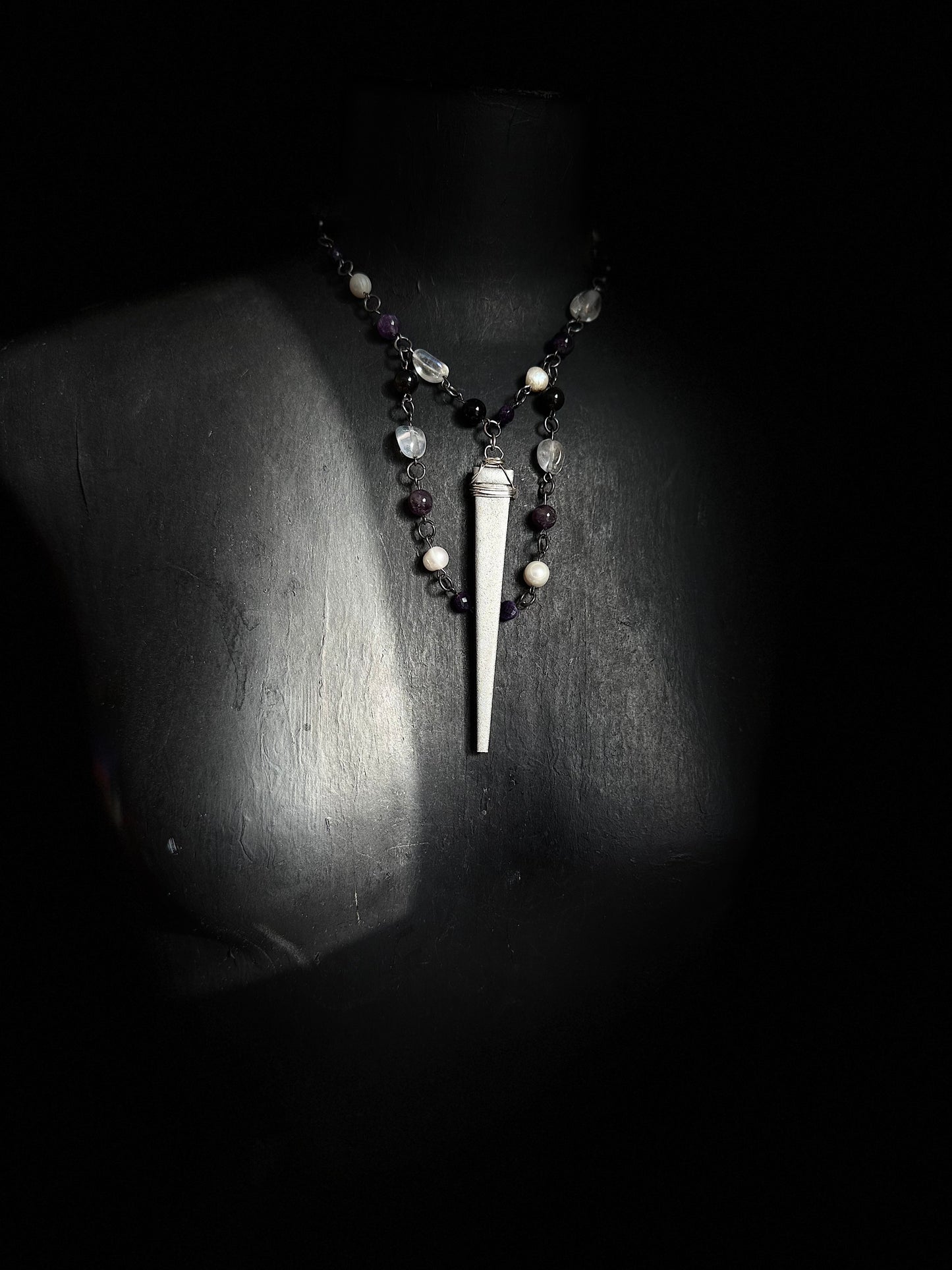 Final Nail Beaded choker