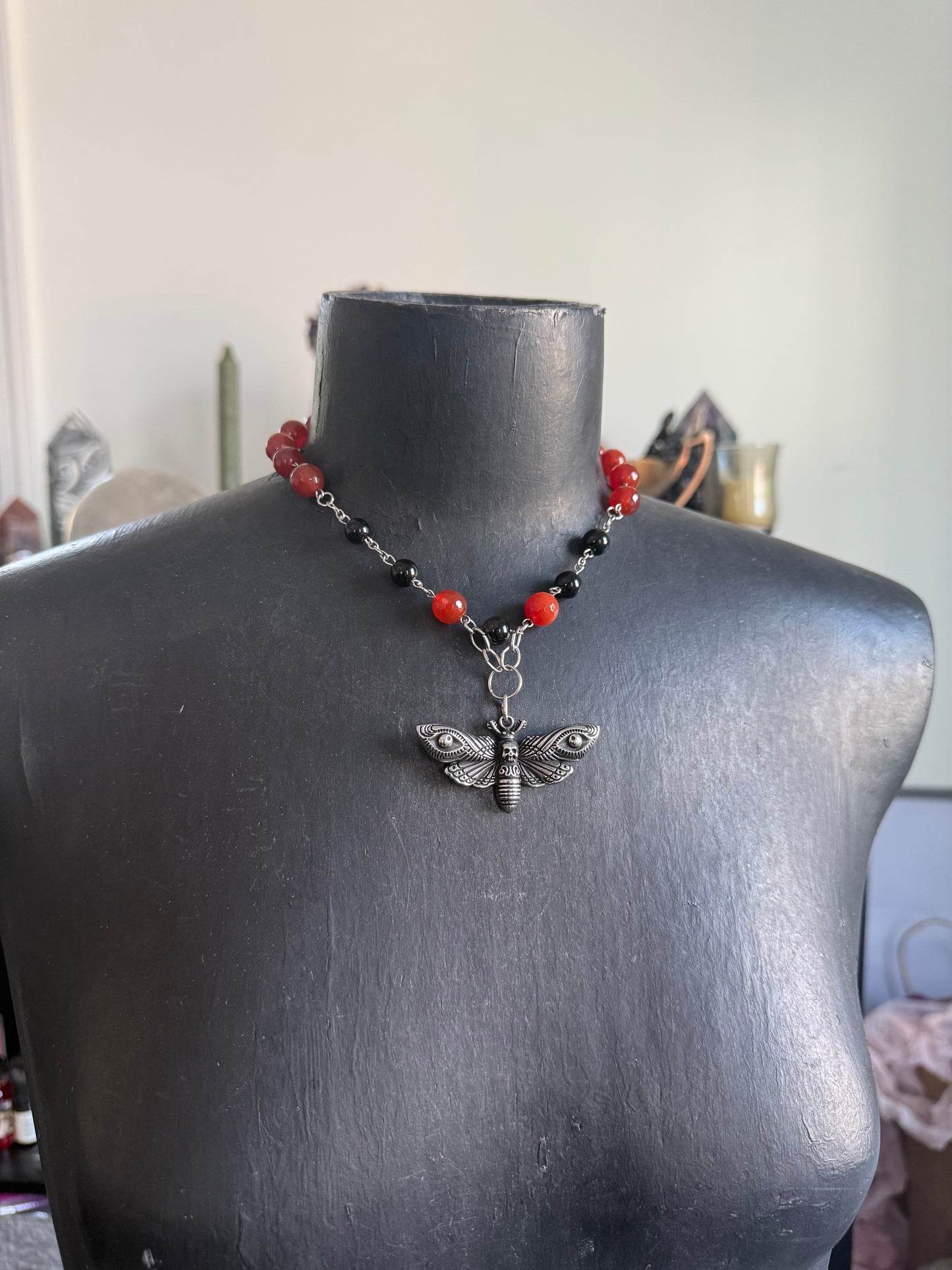 Night Moth beaded Choker