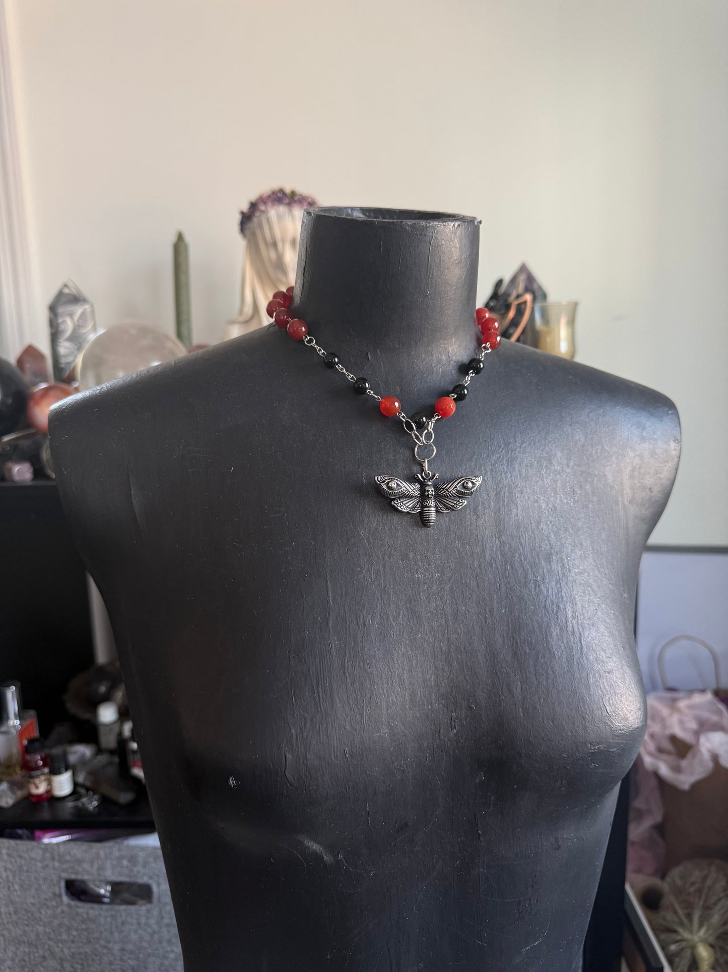 Night Moth beaded Choker