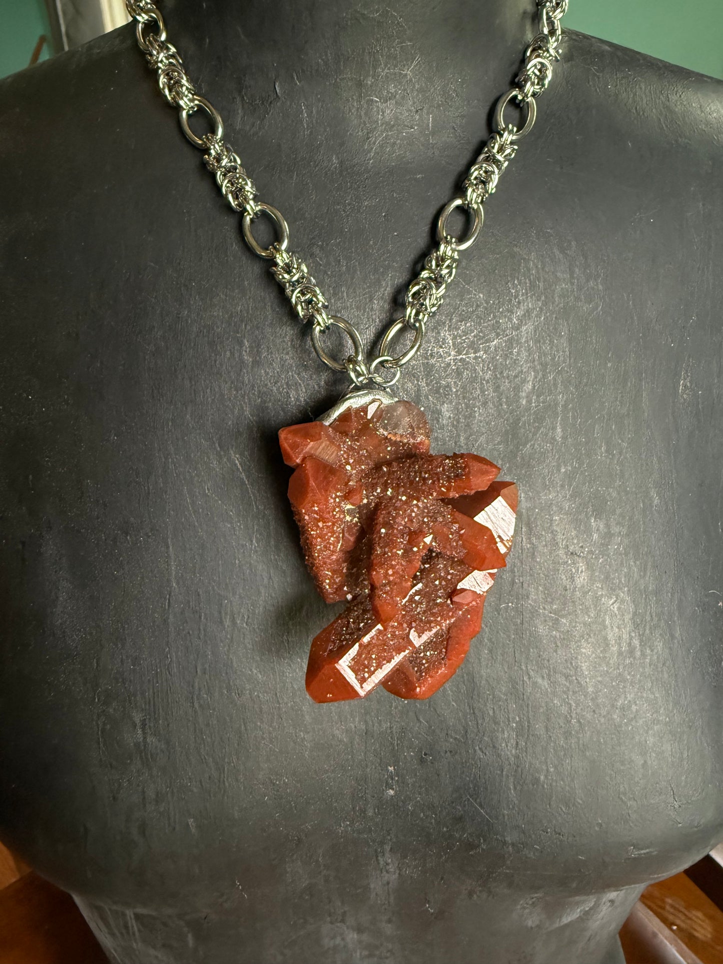 Rose Garden Cluster Handmade raw crystal gemstone jewelry