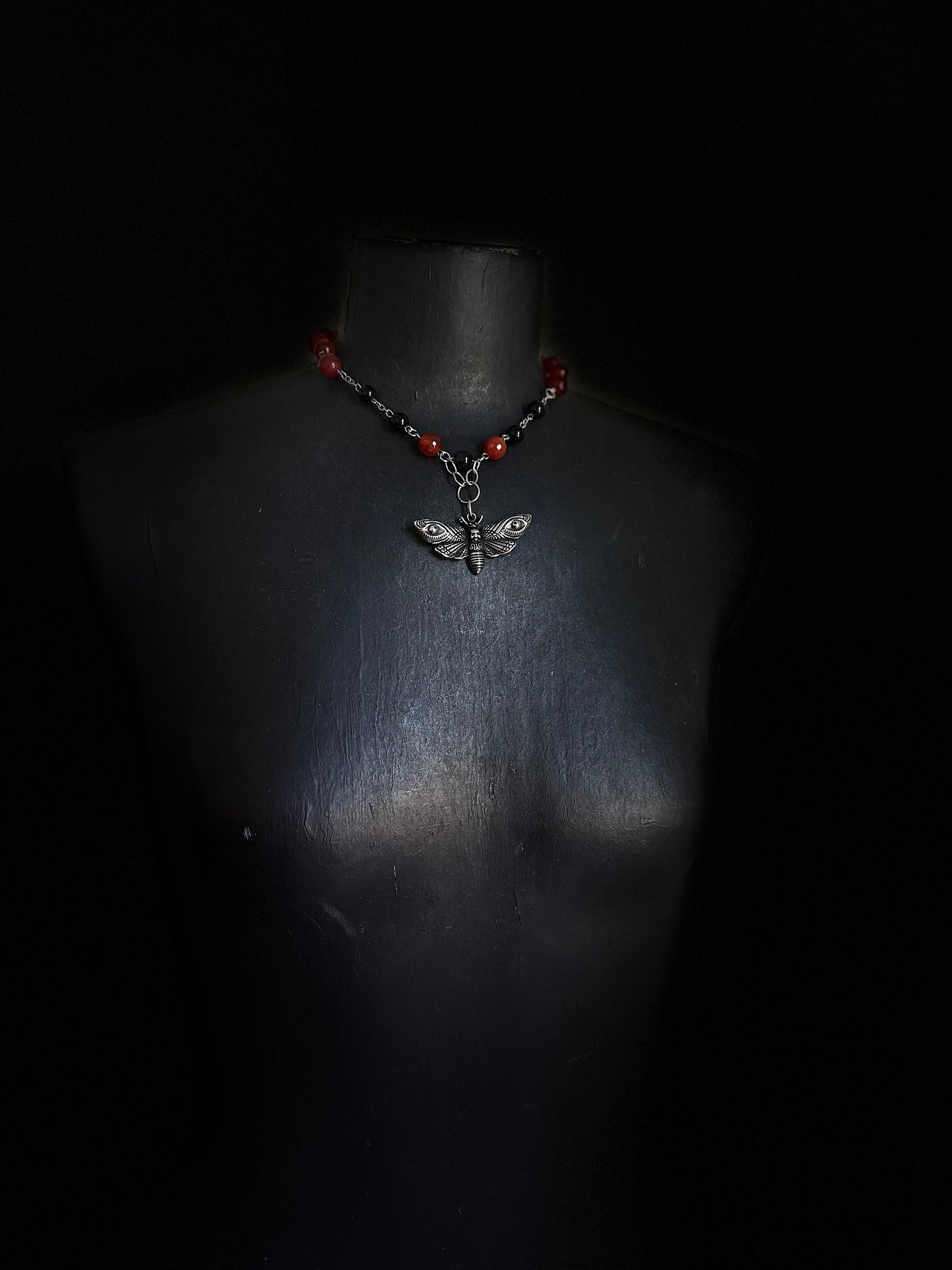 Night Moth beaded Choker