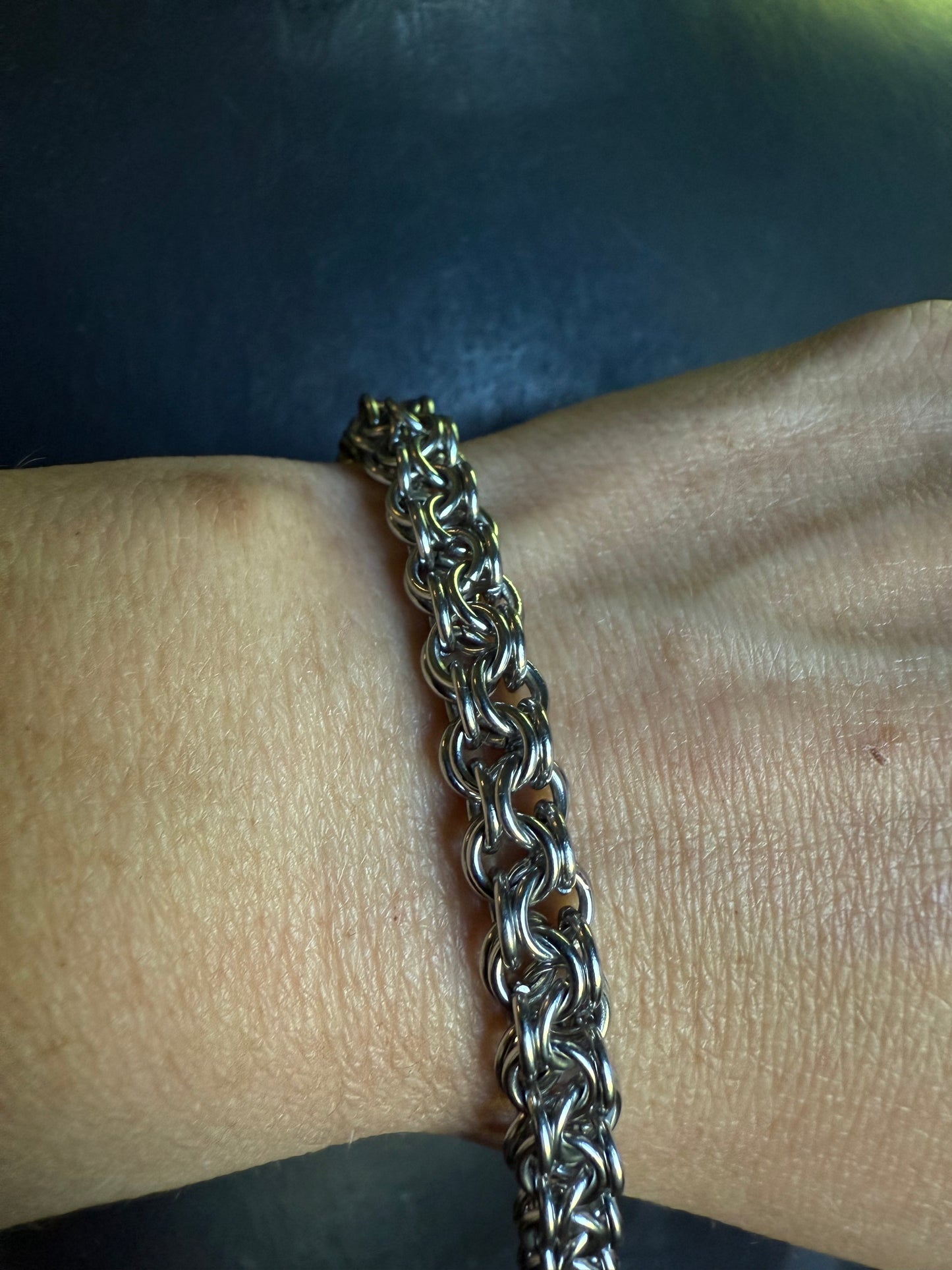 Madonna Chainmaille Bracelet - Gothic minimal bracelet - handmade jewelry