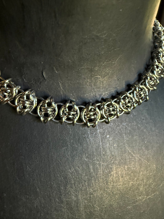Lilith Choker Chainmaille stainless steel choker chainmail jewelry gothic necklace