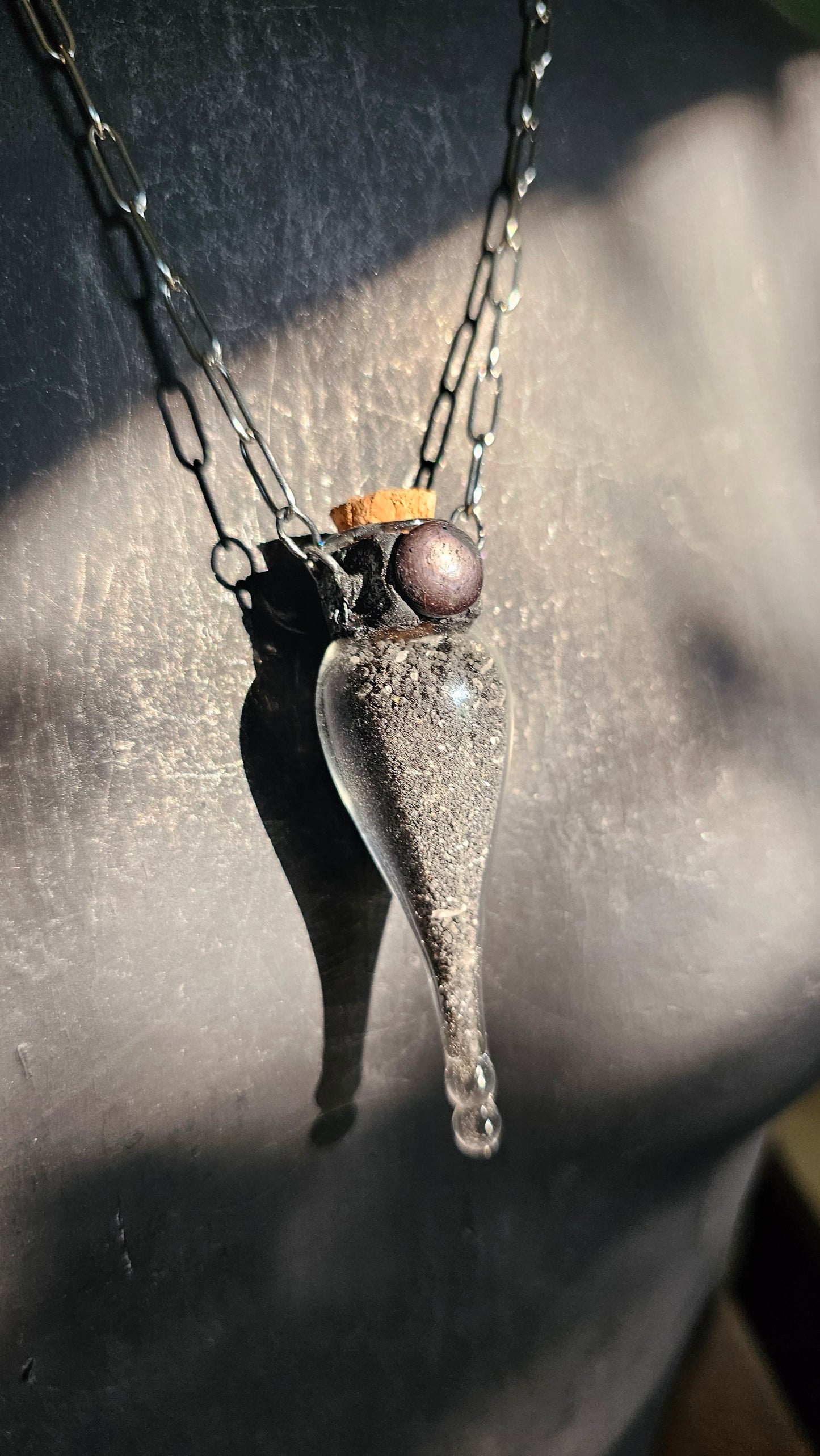 Black Salt of Protection Bottle Necklace MTO