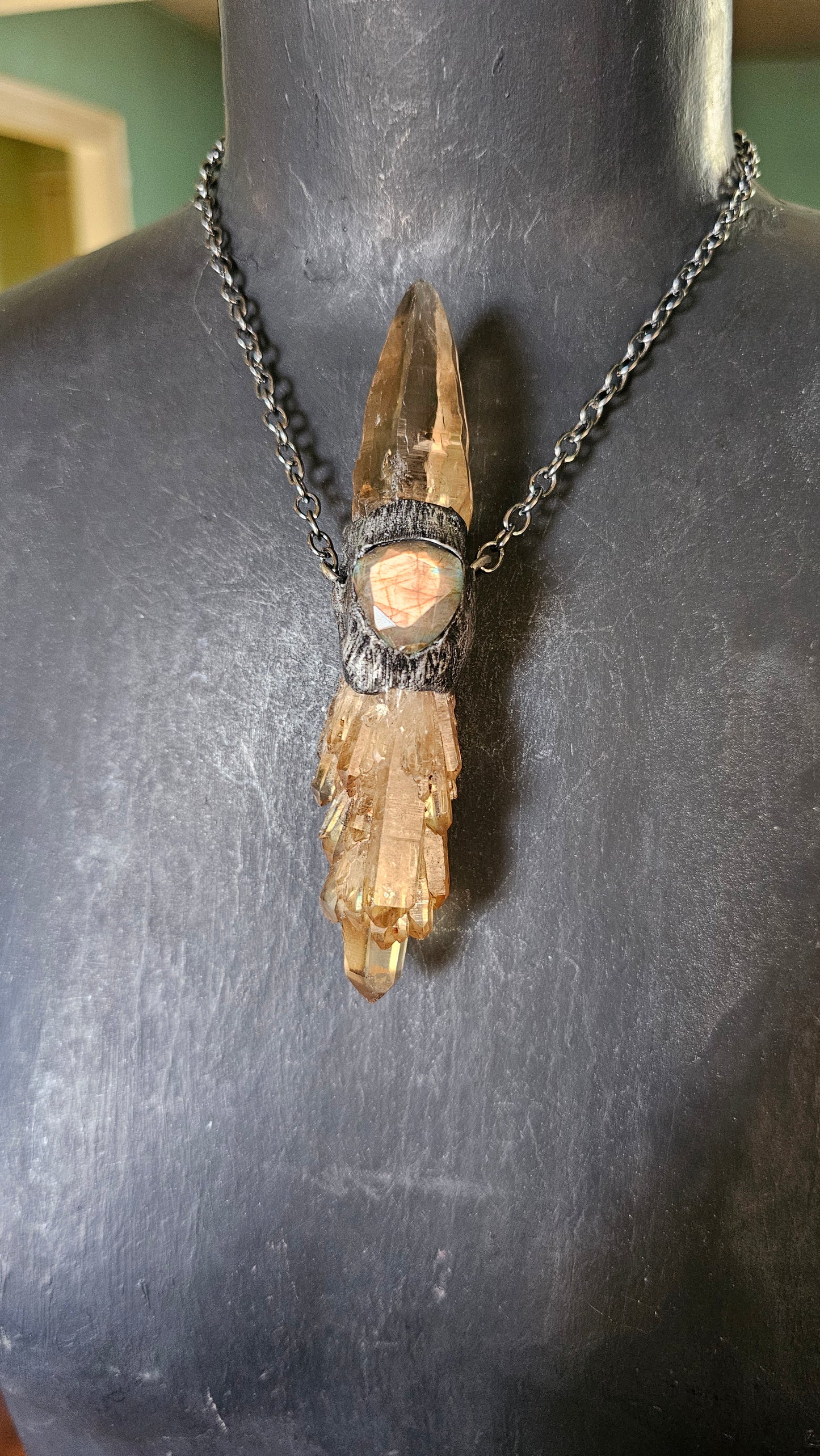 Warrior Goddess Raw Earth Pendant