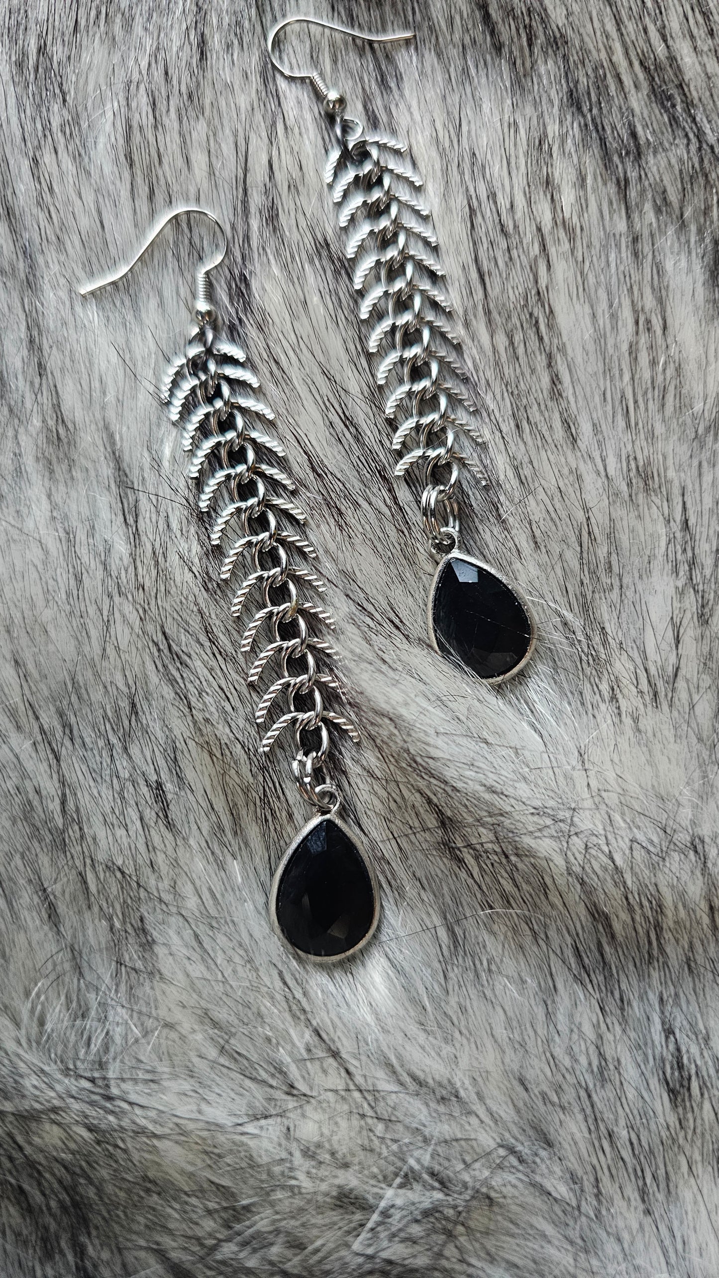 Strength Earrings- Obsidian