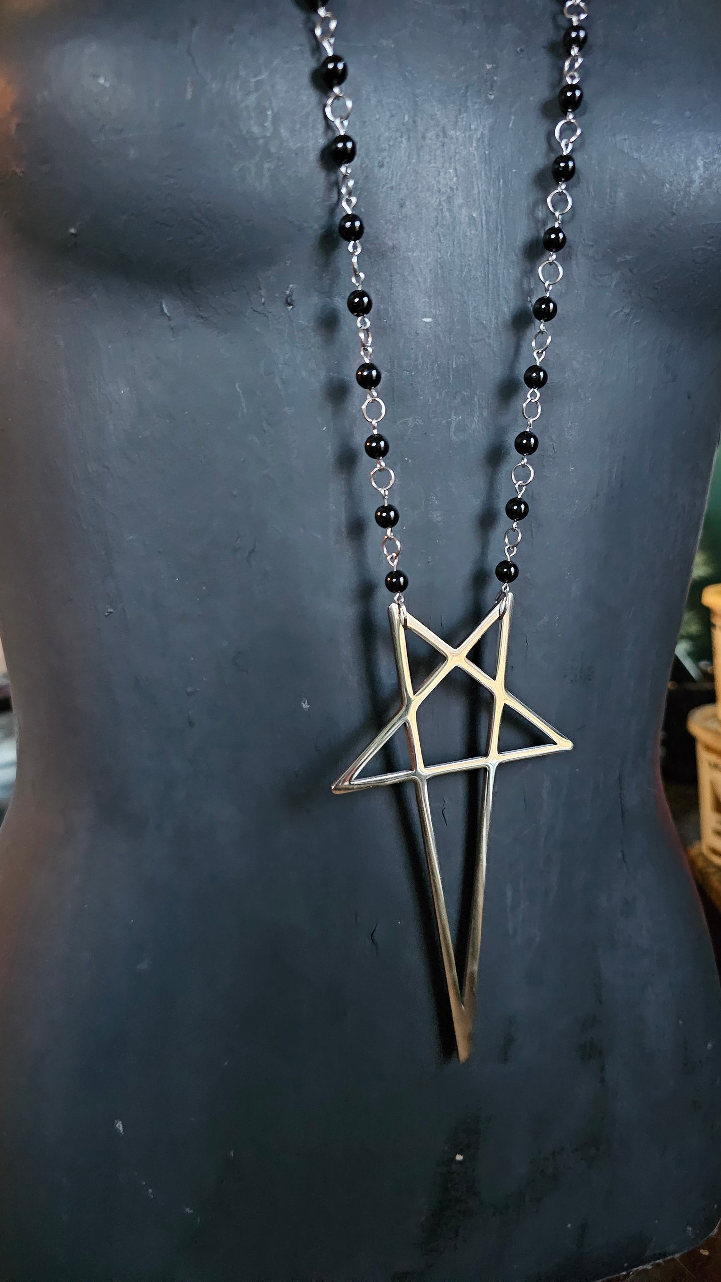 Priestess of the Darkness - Protection jewelry , beaded necklace