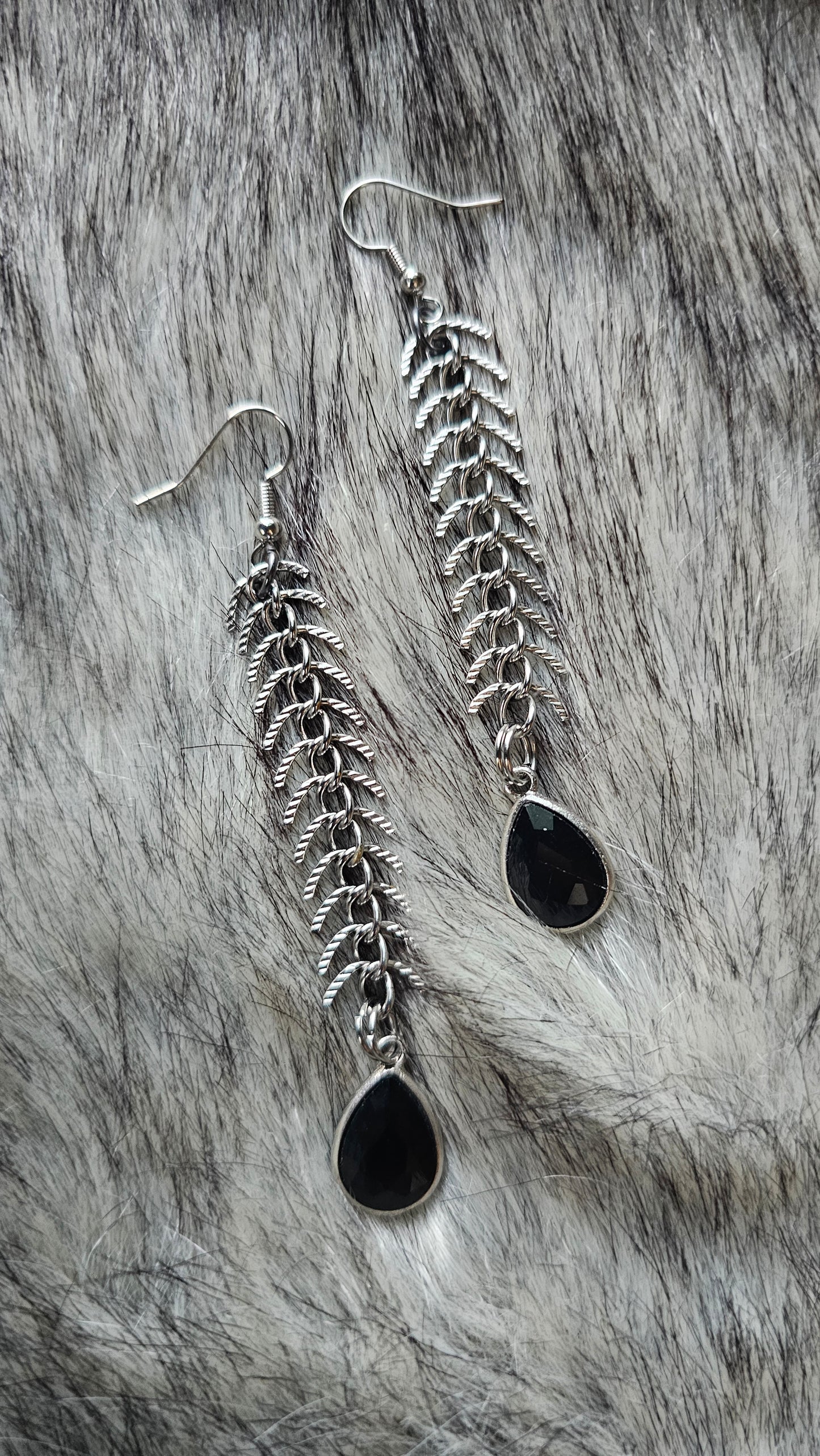 Strength Earrings- Obsidian