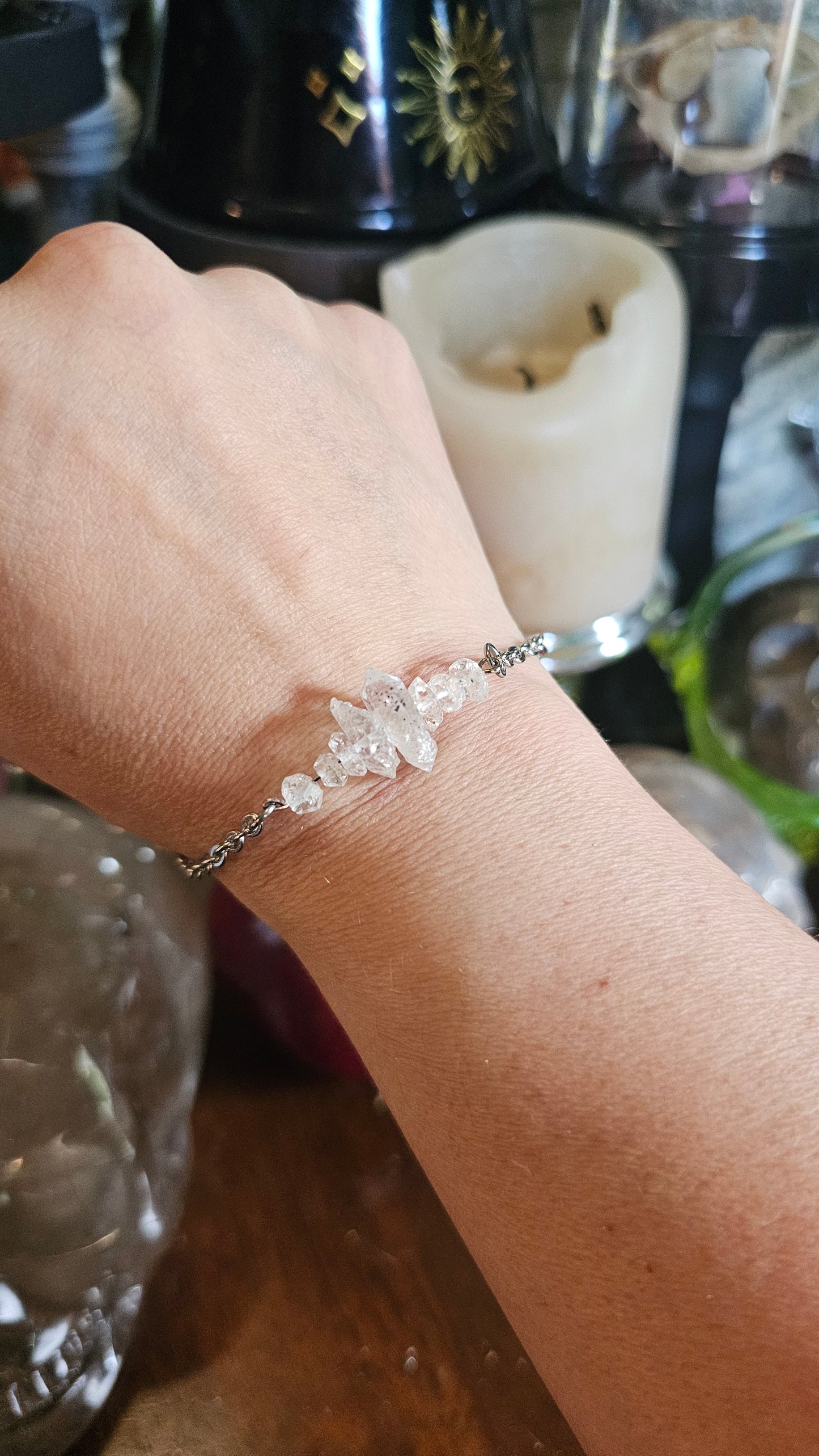 Herkimer Diamond Chain Bracelet MTO