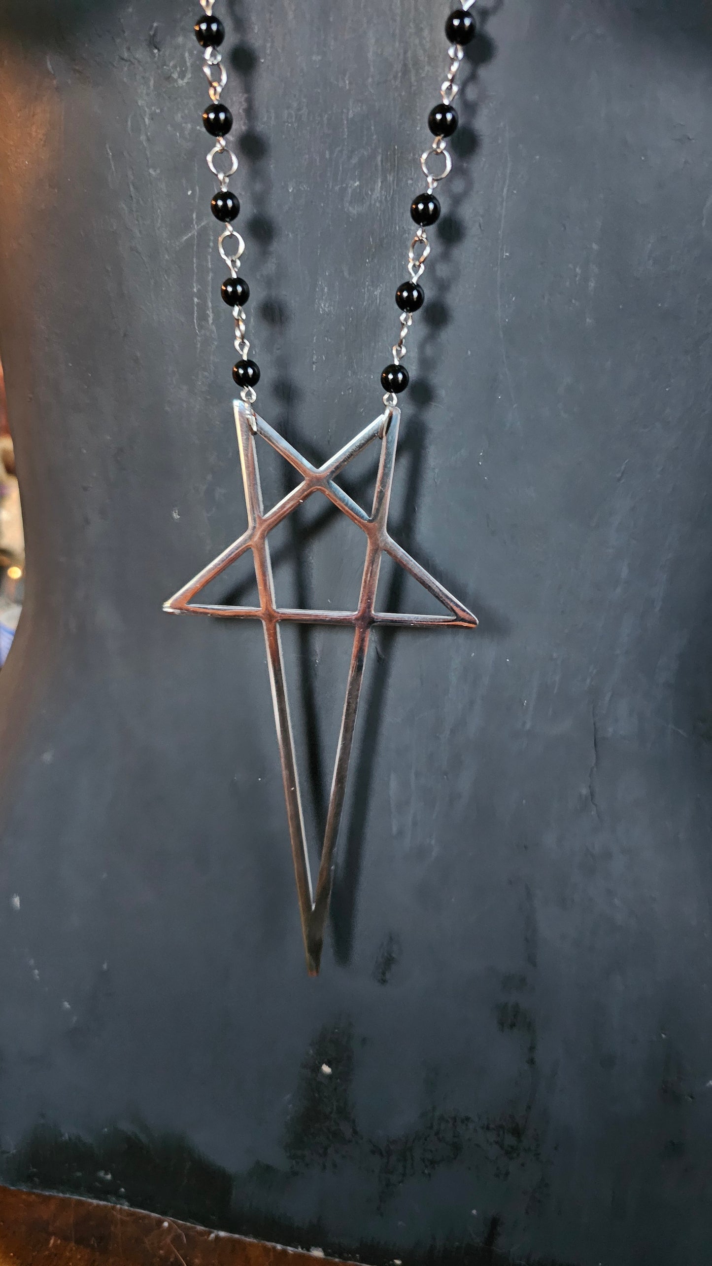 Priestess of the Darkness - Protection jewelry , beaded necklace