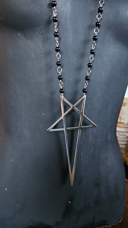 Priestess of the Darkness - Protection jewelry , beaded necklace