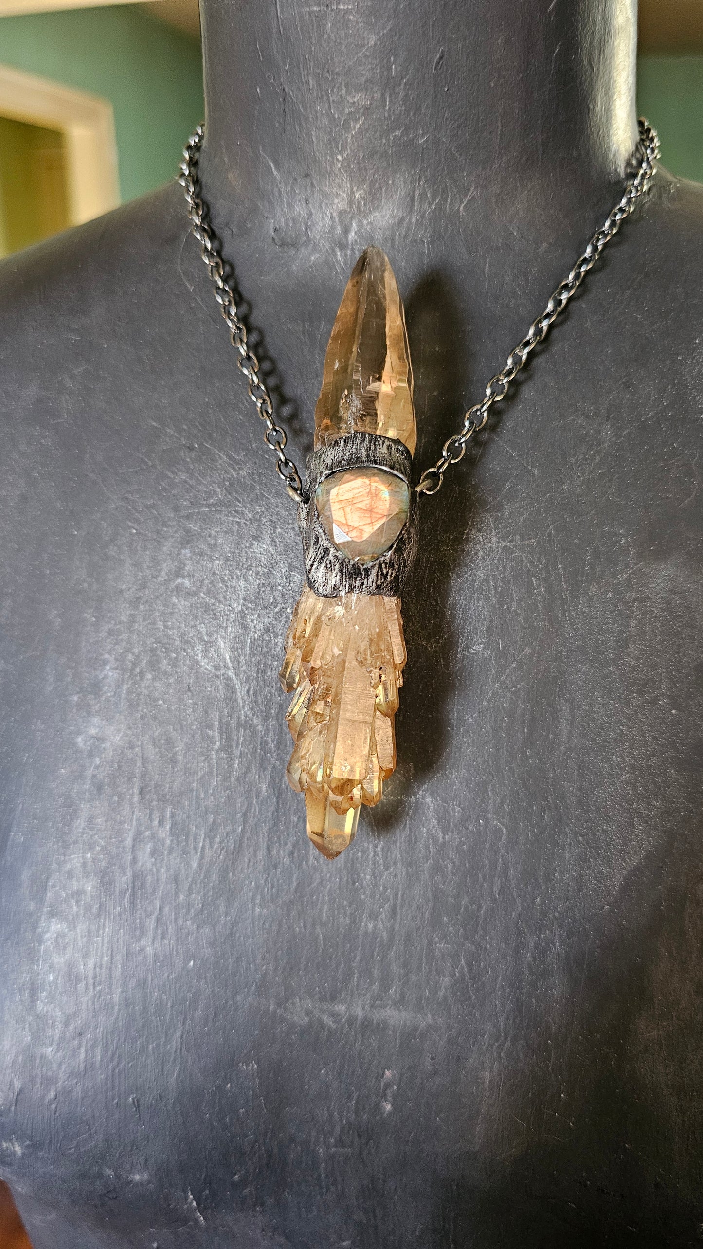 Warrior Goddess Raw Earth Pendant