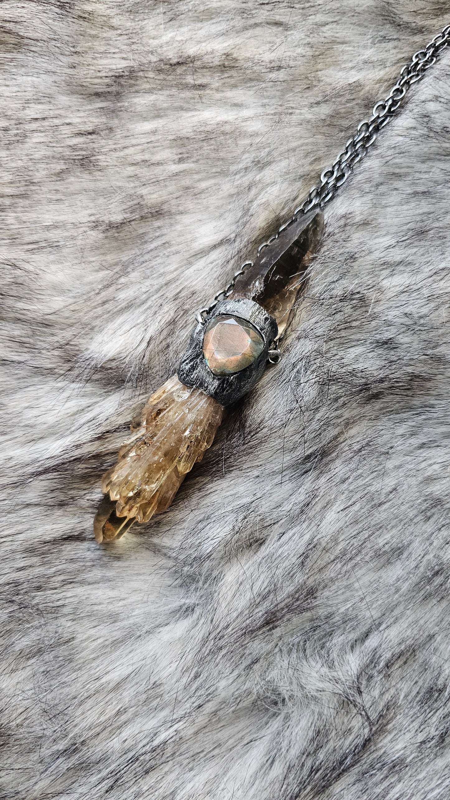 Warrior Goddess Raw Earth Pendant