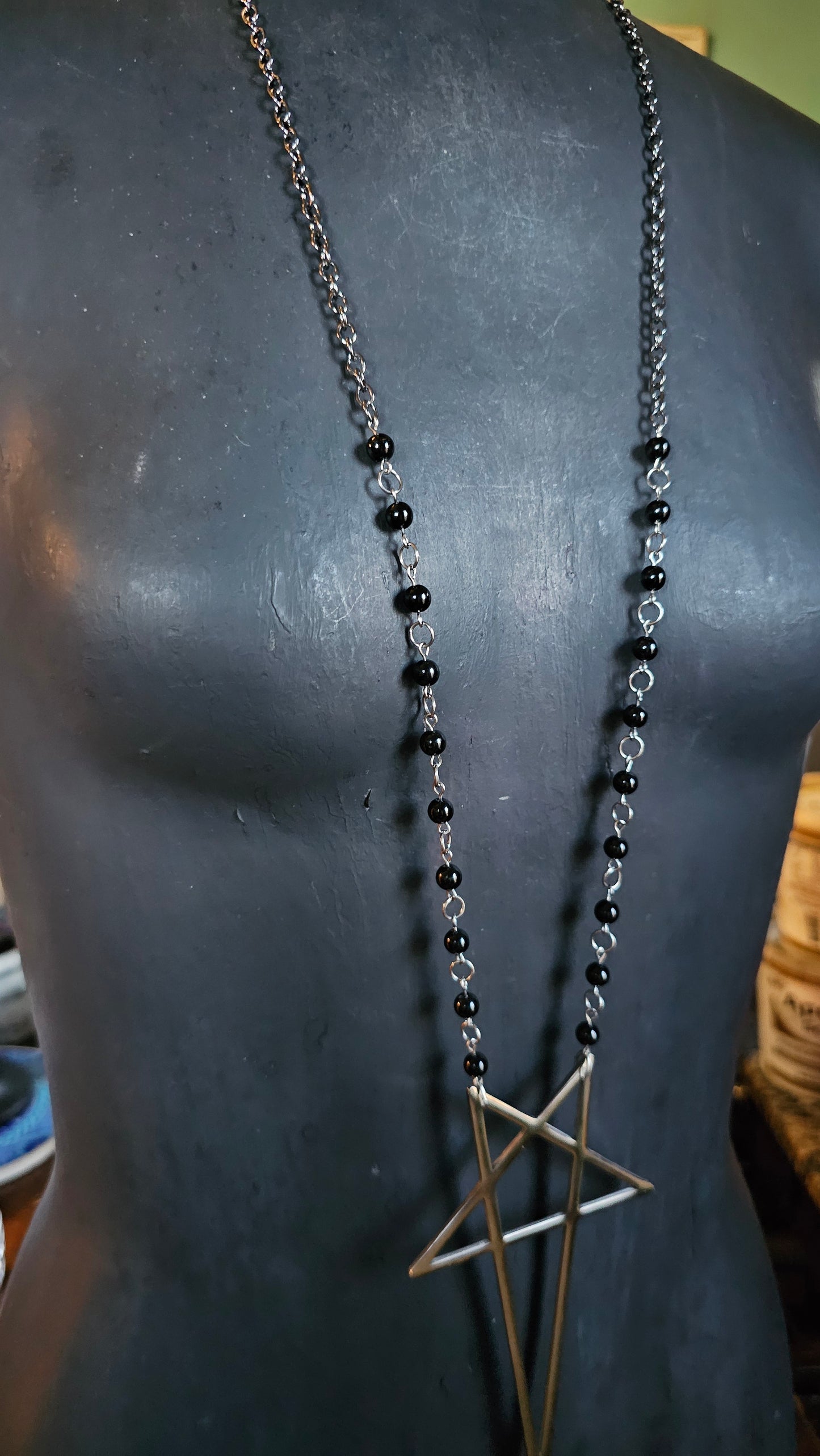 Priestess of the Darkness - Protection jewelry , beaded necklace