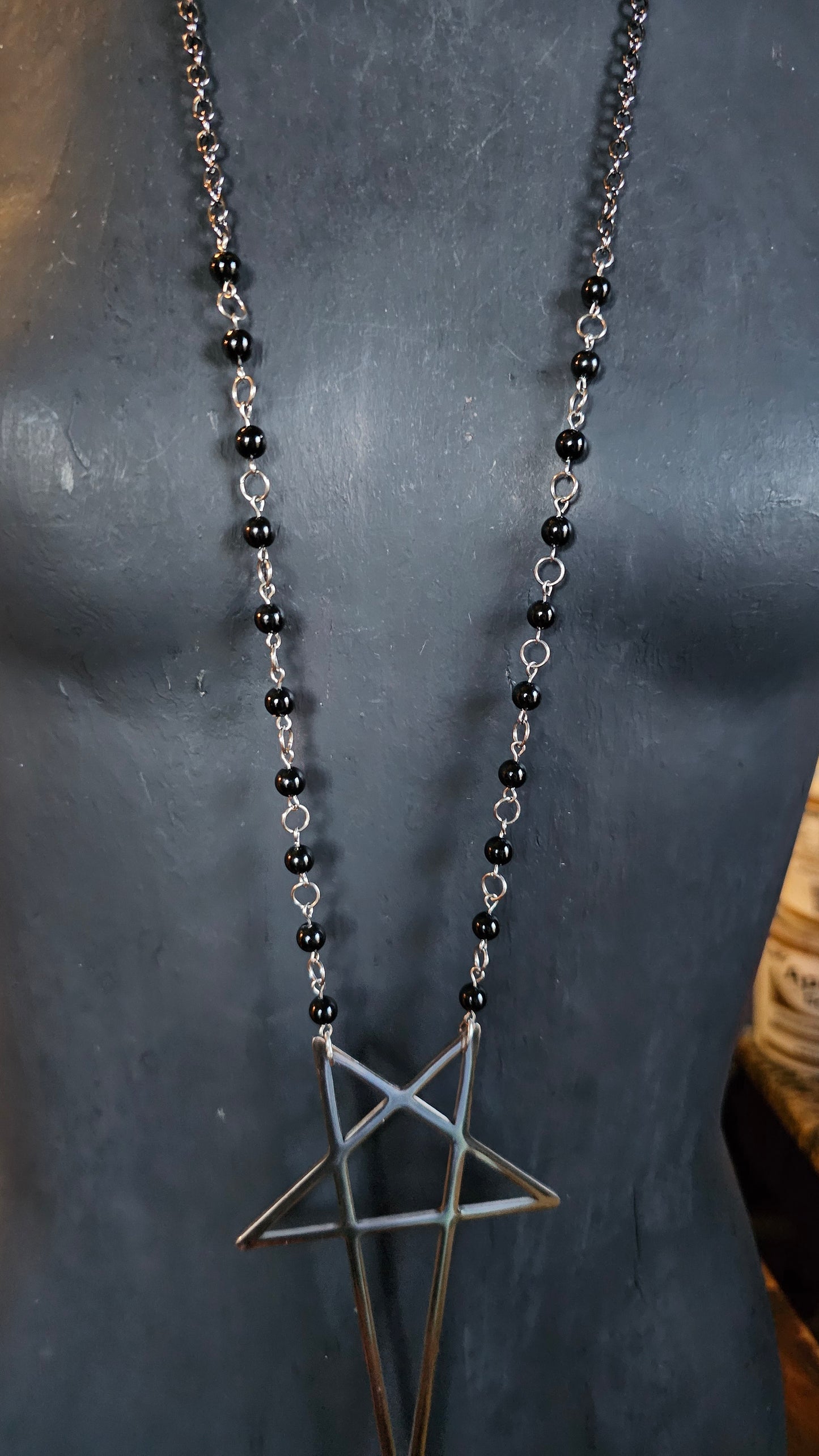 Priestess of the Darkness - Protection jewelry , beaded necklace