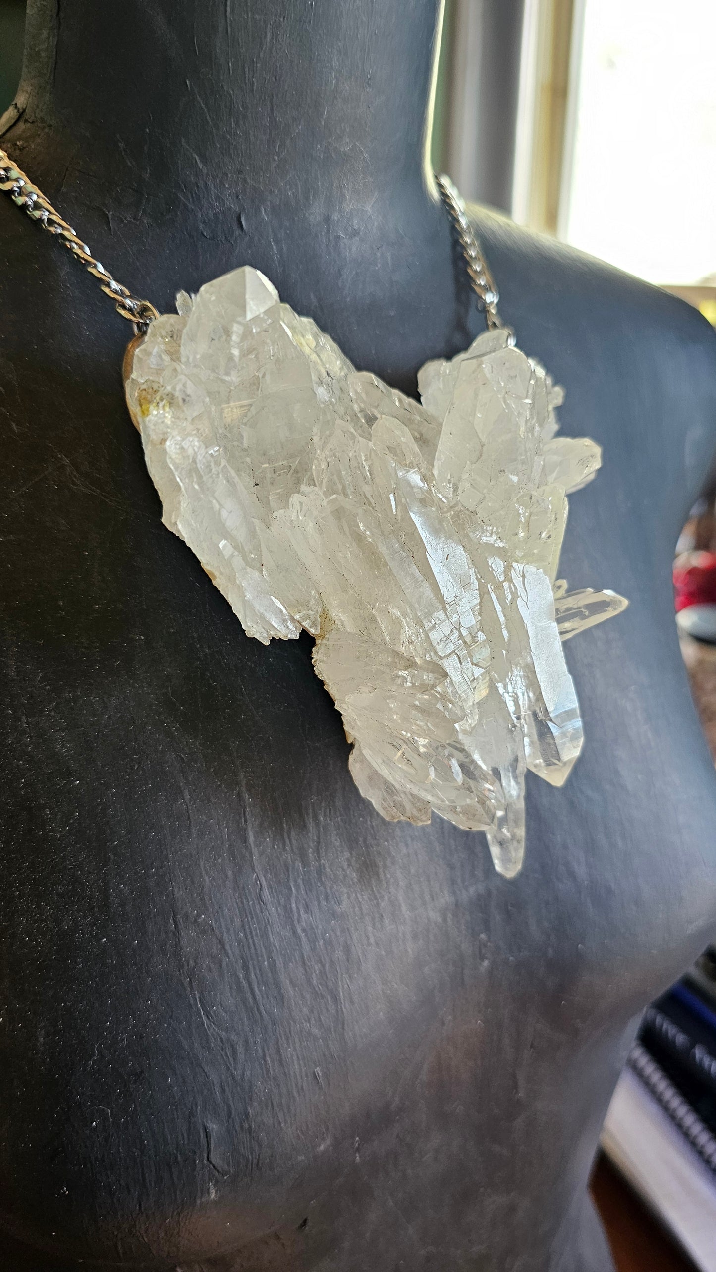 Inner Iceberg Raw Earth Cluster Necklace