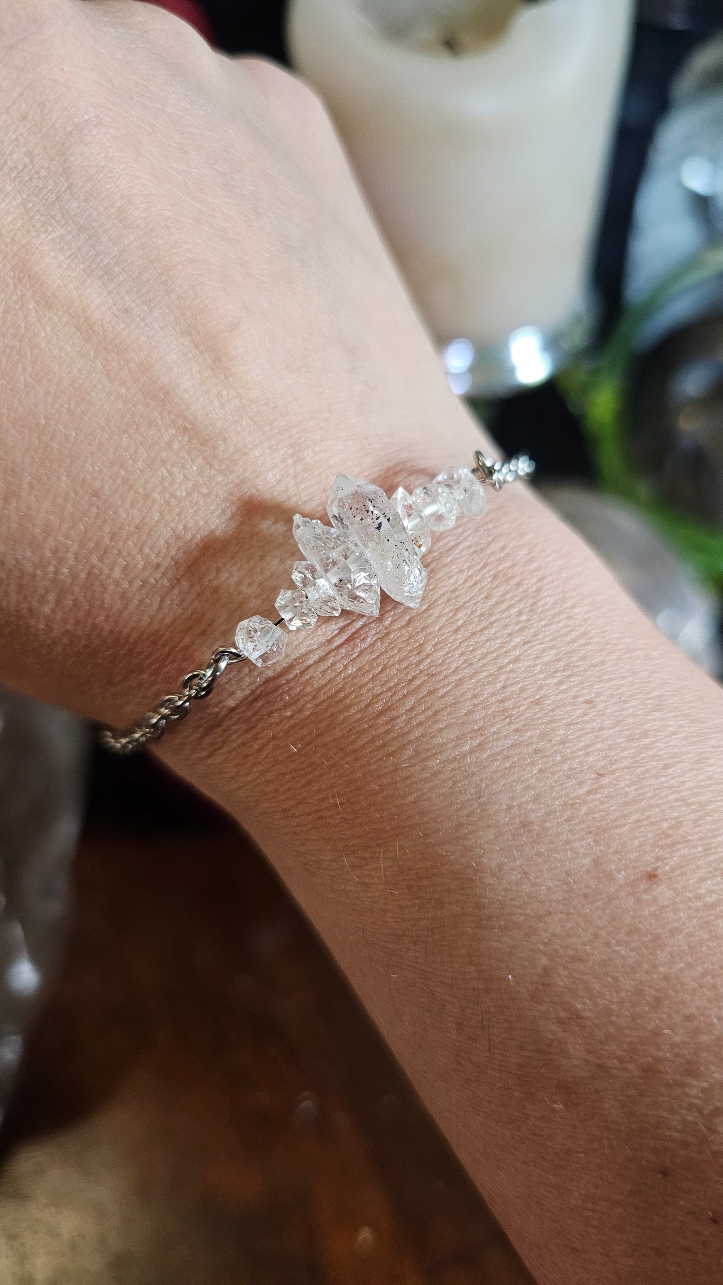 Herkimer Diamond Chain Bracelet MTO